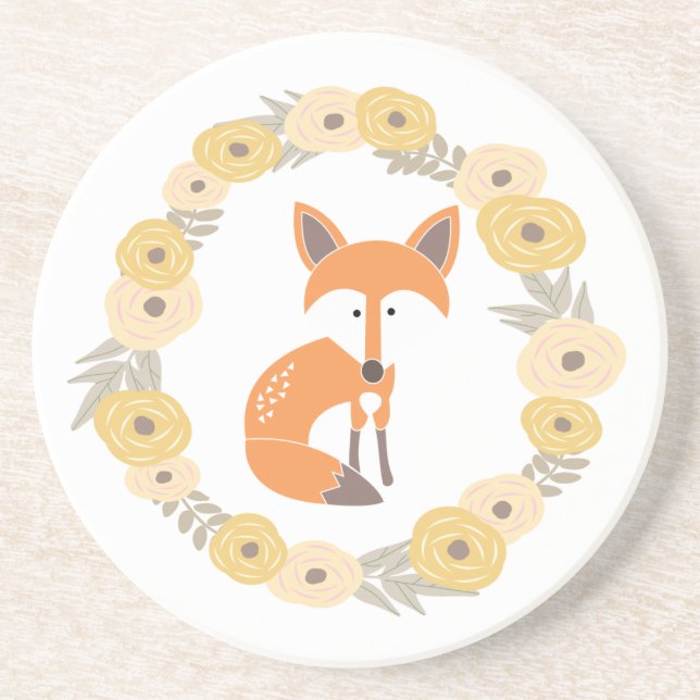 Wenig Fox Sandstein Untersetzer (Vorne)