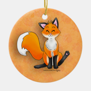 Wenig Fox-Verzierung Keramik Ornament