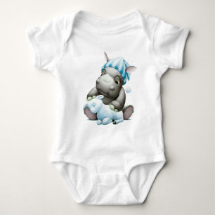 Wenig G der Babyrhino-Säugling Onsie Baby Strampler