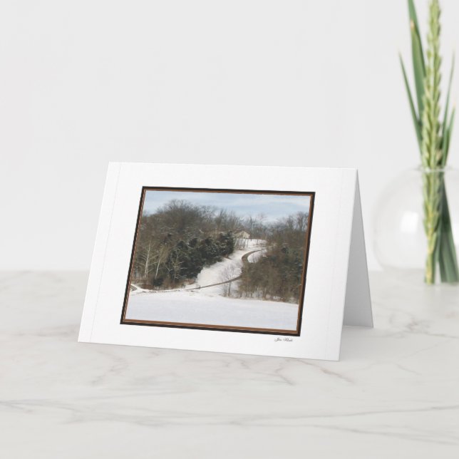 Wenig Haus im Holz Karte (Vorderseite)