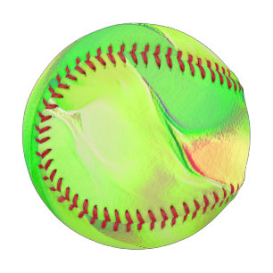 Wenig in gelblich und lebhaft grün geschnitzt baseball