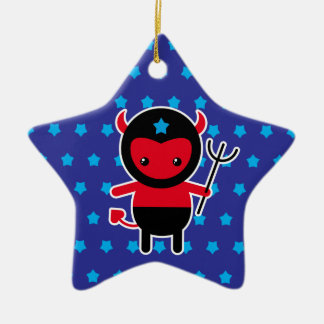 Wenig kawaii Ninja Teufel Keramik Ornament