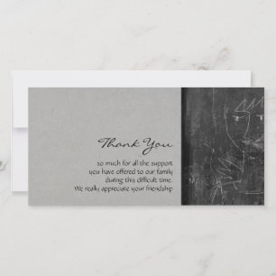 Wenig Kind des Engels-1, das Beileid zeichnet, Dankeskarte