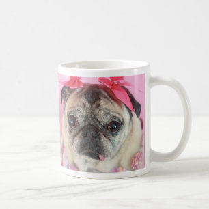 Wenig Mops-Mädchen-Tasse Kaffeetasse