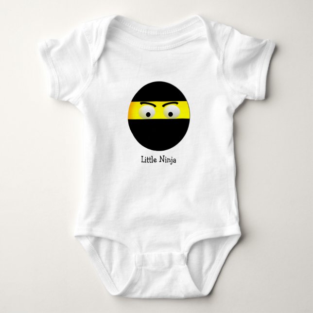 Wenig Ninja Emoji Baby Strampler (Vorderseite)