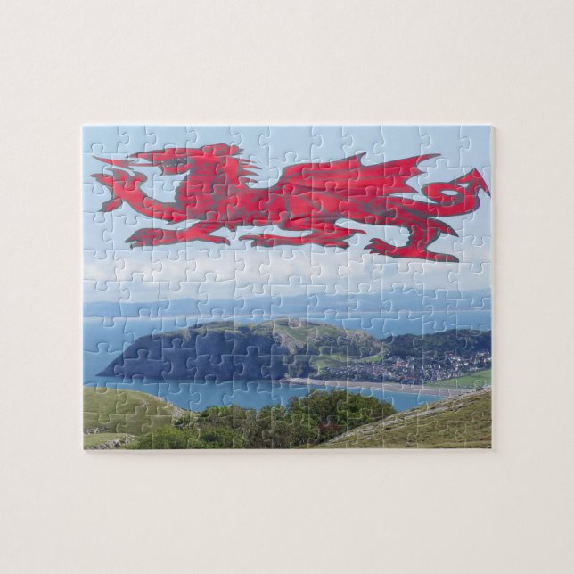 Wenig Orme mit Waliser-Drachen Puzzle (Horizontal)