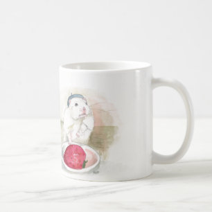 Wenig Pierro der Hamster mit Erdbeere Kaffeetasse