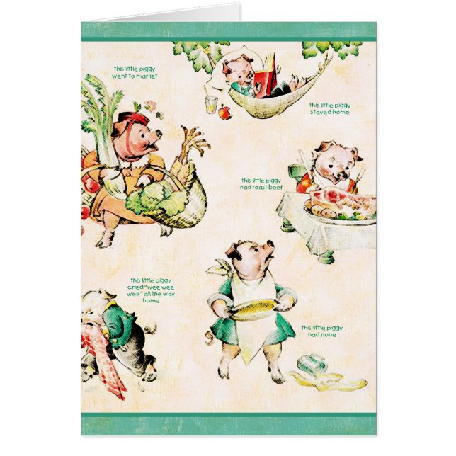 Wenig Piggies Karte (Vorne)