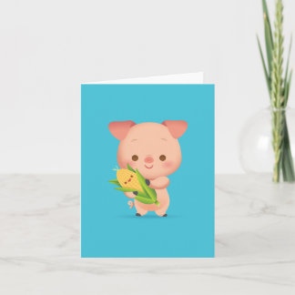 Wenig Piggy Notecard Karte