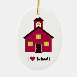 Wenig rote Liebe-Schule des Schulhaus-I Keramik Ornament