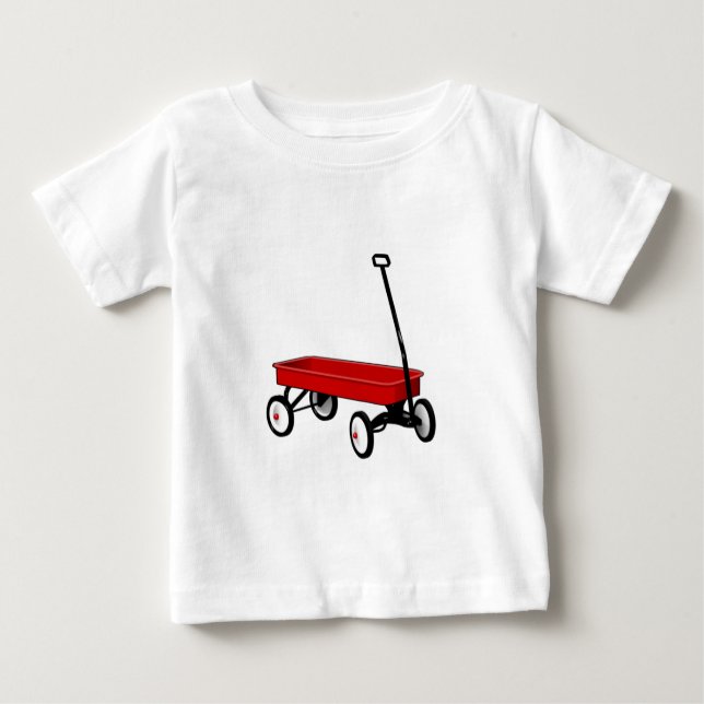 Wenig roter Lastwagen Baby T-shirt (Vorderseite)