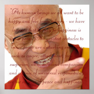 Wenig Samen-Kunst HH Dalai Lama Quote2 Poster