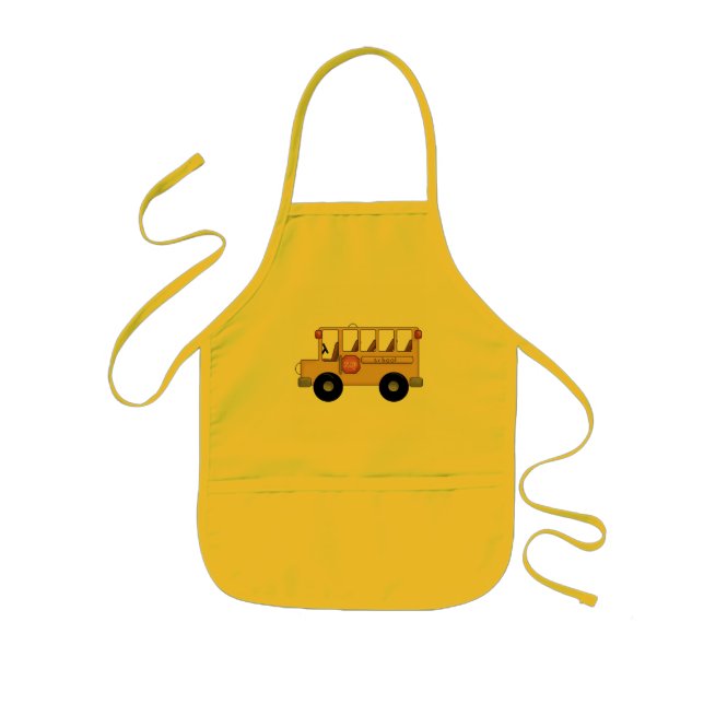 Wenig Schulbus Kinderschürze (Vorne)
