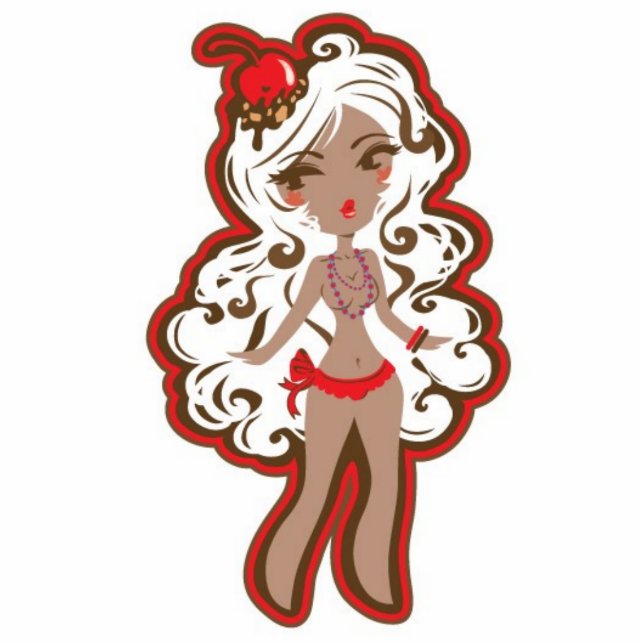 Wenig Süßigkeits-Mädchen-Fudge-Eiscremebecher Fotoskulptur Schlüsselanhänger (Vorne)