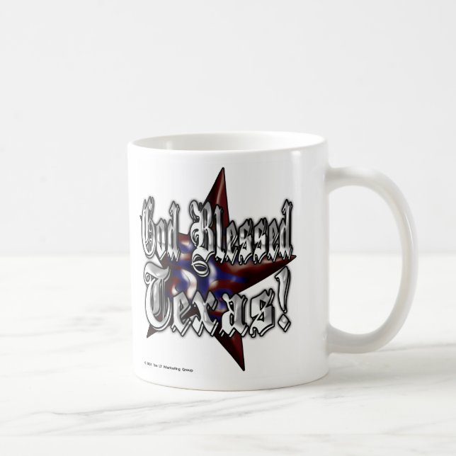 Wenig Tasse Texas "Gott gesegnetes Texas" (Rechts)