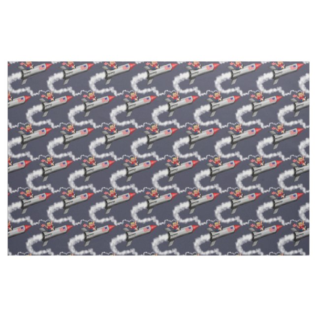 Wenig Trumpf auf einem Rocket Stoff (Fat Quarter (45,7 x 55,9 cm))