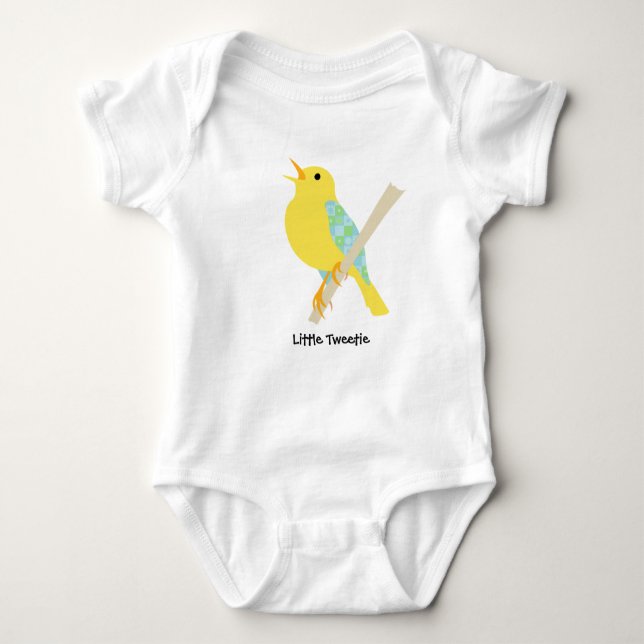 Wenig Tweetie Baby-Shirt Baby Strampler (Vorderseite)