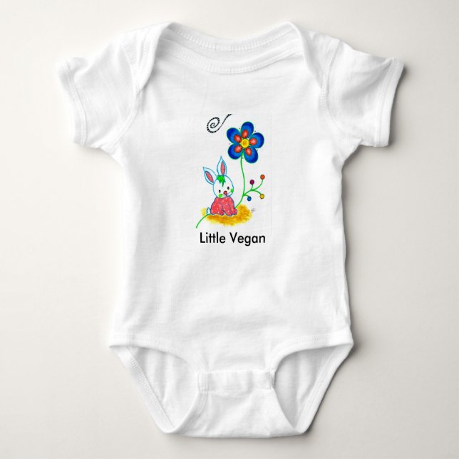 "Wenig veganer" Baby-Bodysuit Baby Strampler (Vorderseite)