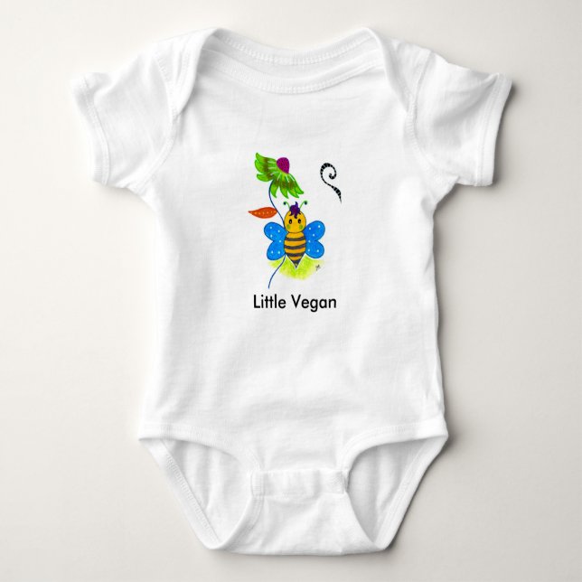 "Wenig veganer" Baby-Bodysuit Baby Strampler (Vorderseite)