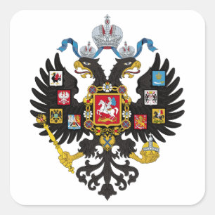 Wenig Wappen russischen Reiches 1883 Quadratischer Aufkleber
