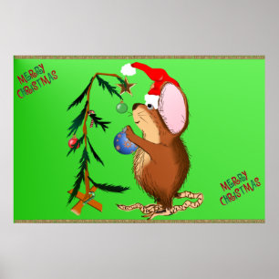 Wenig Weihnachtsmäuseplakat Poster