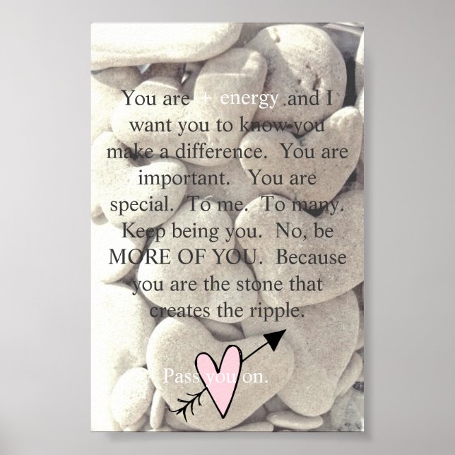 Wenige Liebe Leinwand für positive Energiemenschen Poster (Vorne)