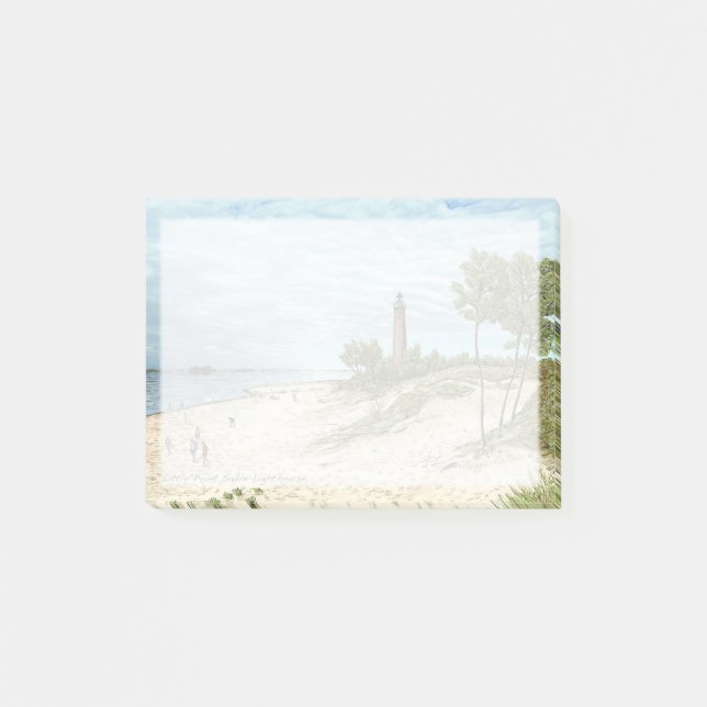 Wenige Punkt-Zobel-Leuchtturm-Post-Itanmerkungen Post-it Klebezettel (Vorderseite)