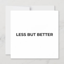 Weniger aber besser Minimalistische Typografie  Magneteinladung