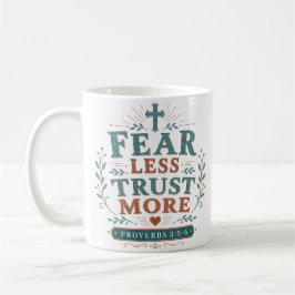 Weniger Angst, mehr Vertrauen Christlicher Glauben Kaffeetasse
