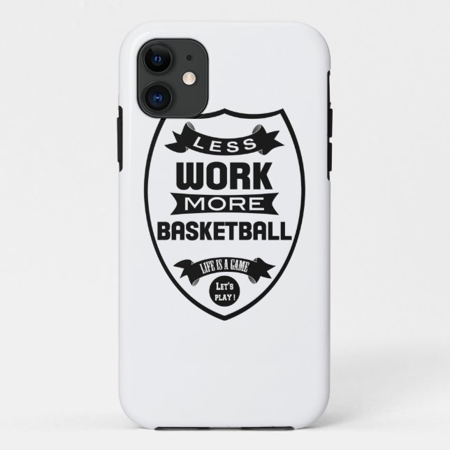 Weniger Arbeit mehr Basketball Case-Mate iPhone Hülle (Rückseite)