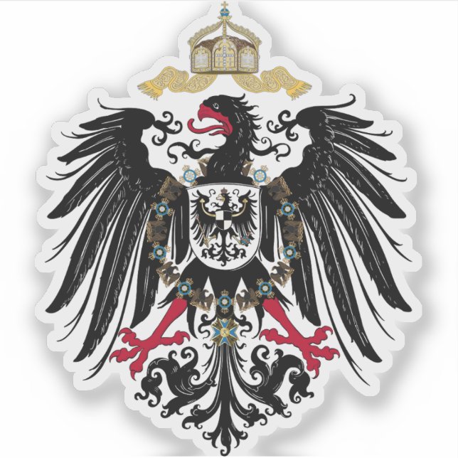 Weniger Arm des Deutschen Reiches (1871-1918) Aufkleber (Vorderseite)