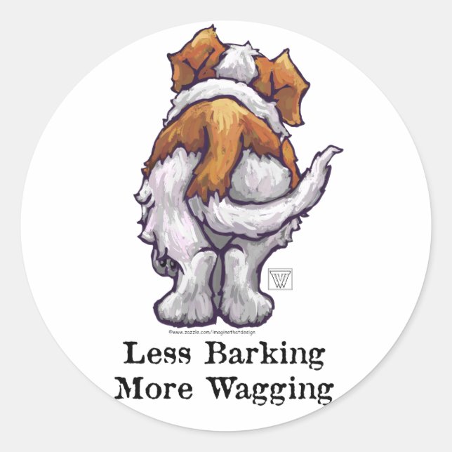 Weniger Barken, mehr Wagnis Runder Aufkleber (Vorderseite)