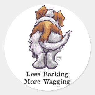 Weniger Barken, mehr Wagnis Runder Aufkleber