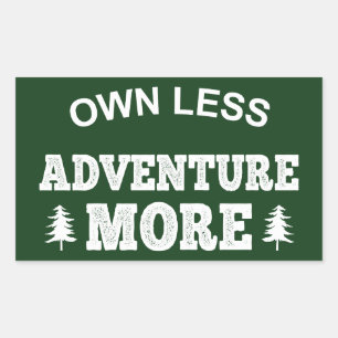 Weniger Eigenbedarf, mehr Abenteuer Rechteckiger Aufkleber