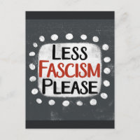 Weniger Faschismus Bitte Postkarte