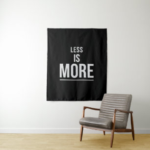 Weniger ist mehr Fette minimalistische Motivatio Wandteppich