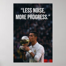 Weniger Lärm, mehr Fortschritt Motivationsposter