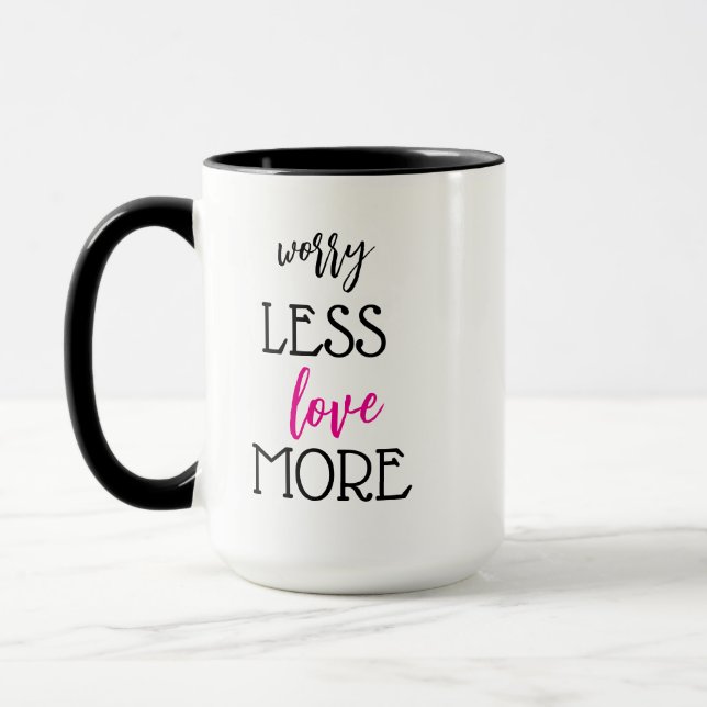 Weniger Liebe mehr Kaffee Tasse Cup (Links)