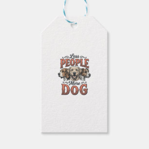 Weniger Menschen, mehr Hund, Vintage-Hundeliebhabe Geschenkanhänger