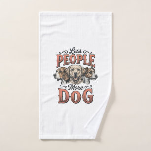 Weniger Menschen, mehr Hund, Vintage-Hundeliebhabe Handtuch