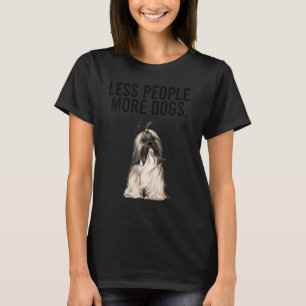 Weniger Menschen Mehr Hunde Lhasa Apsos Introvert T-Shirt