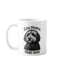 Weniger Menschen Mehr Hunde Tasse - Golden Doodle