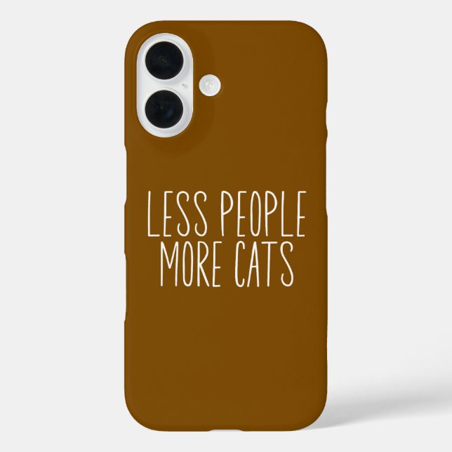 Weniger Menschen Mehr Katzen Case-Mate iPhone Hülle (Rückseite)