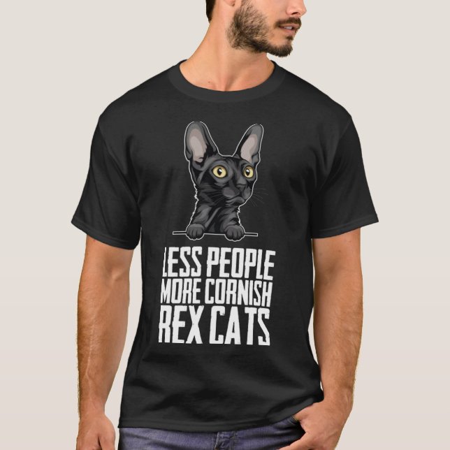 Weniger Menschen mehr Kornrexkatzen T-Shirt (Vorderseite)