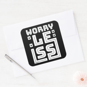 WENIGER motivierend und inspirierend Quadratischer Aufkleber