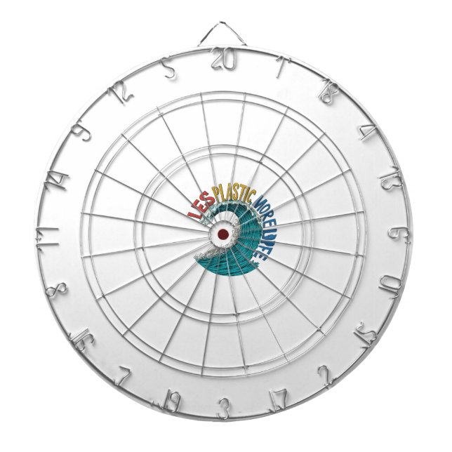 Weniger Plastik mehr Leben Dartscheibe (vorne)