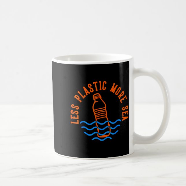 Weniger Plastik Mehr Meer  Kaffeetasse (Rechts)