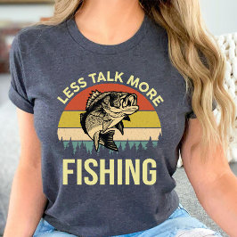 Weniger reden mehr Fischen Funny Fishing Liebhaber T-Shirt