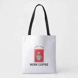Weniger reden, mehr Kaffee Stempel Illustration