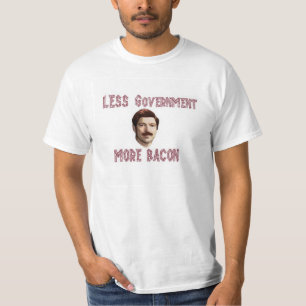 "Weniger Regierung mehr Speck-" Rand/Swanson-T - T-Shirt